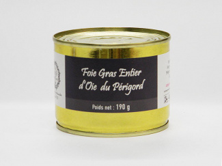 Foie gras d'oie entier 190g boite